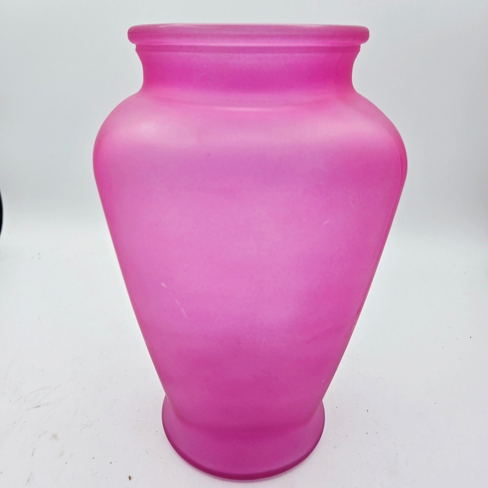 Pink Glass Vase Made in USA Retro Home Decor Flower Vase